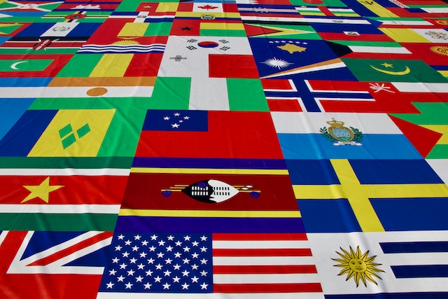 flags of the world to represent international prenuptial agreements